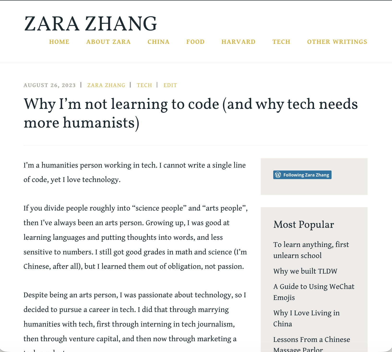 2023 blog post: why I'm not learning to code